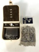 A box of costume jewellery and silver jewellery,