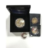 A Queen Elizabeth II "Long May She Reign" Five Crown Coin, boxed, with documentation,