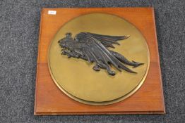 A brass plaque from the Old Crown post office Newcastle upon Tyne,