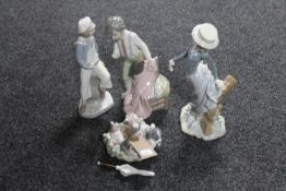 Four Lladro figures (all a/f)
