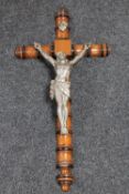 An early 20th century wall mounted crucifix