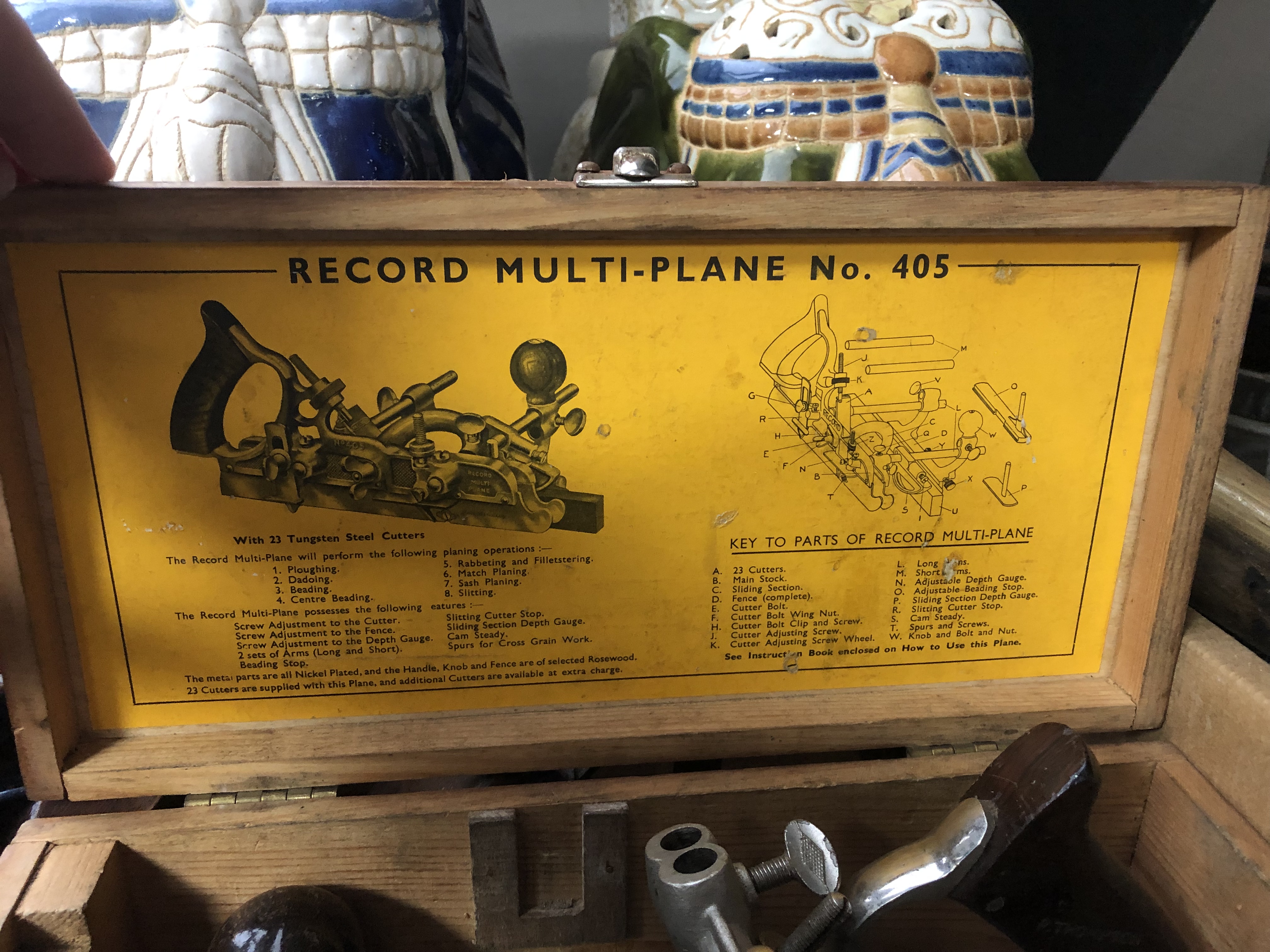 Two boxes of hand tools, wood working planes, record tools plane in wooden box, - Image 3 of 7