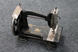 An antique sewing machine