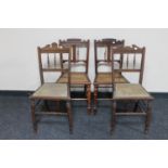 Two pairs of Victorian mahogany bedroom chairs