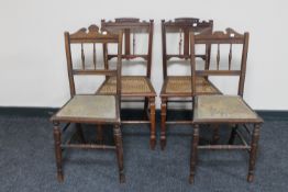 Two pairs of Victorian mahogany bedroom chairs