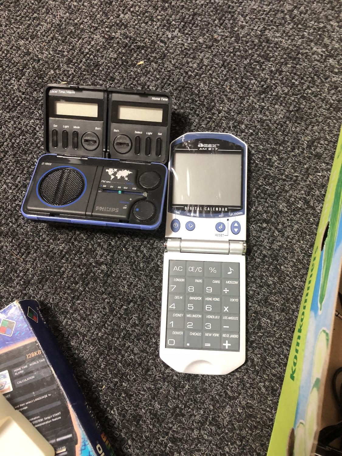 A box of Sony Walkman, Sony FM radio, Casio digital diary, calculators, - Image 4 of 6