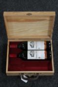 A case containing two bottles of Chateau La Garbe Bechade 1997 wine