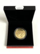 A Royal Mint Lunar Year of the Sheep 2015 UK £2 gold plated proof coin from the Shengniao