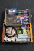 Two boxes of assorted die cast vehicles - Best of British police cars, Great British buses,