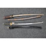 Two reproduction Japanese Katana swords