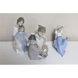 Four Nao figures - mother with child, baby,
