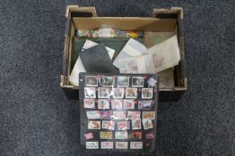 A box of stamp albums,