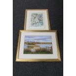 A gilt framed Gordon King signed limited edition print, Peace, number 212 of 350,