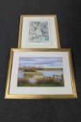 A gilt framed Gordon King signed limited edition print, Peace, number 212 of 350,