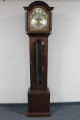 A reproduction Tempus Fugit longcase clock signed James Stewart,