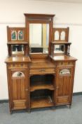 An Edwardian mahogany mirror backed sideboard,