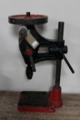 A vintage bench pillar drill