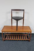 A teak G Plan coffee table and a mid 20th century Danish Frem Rojle dining chair