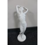 A 20th century chalk Art Deco style figure - nude study