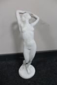 A 20th century chalk Art Deco style figure - nude study