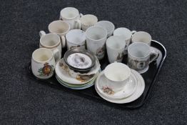 A tray of a quantity of commemorative tea china