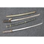 Two reproduction Japanese Katana swords