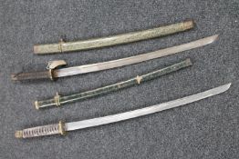 Two reproduction Japanese Katana swords