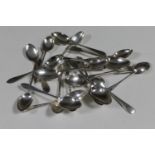 Nineteen various silver teaspoons CONDITION REPORT: 273g gross