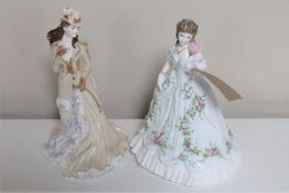 A Royal Worcester figure - Queen of Hearts number 2532 of 12500 and a Coalport figure - La Belle