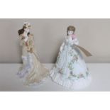 A Royal Worcester figure - Queen of Hearts number 2532 of 12500 and a Coalport figure - La Belle