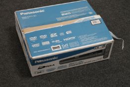 A boxed Panasonic DVD recorder