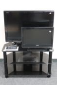 A Toshiba Regza 32" LCD TV together with a further Toshiba 19" LCD TV, both with remotes,