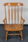 A beech rocking chair