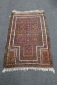 An Afghan prayer rug 160 cm x 97 cm