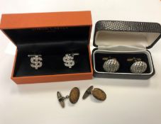 Three pairs of cuff links