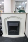 A coal effect electric fire place