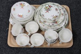 Thirty-five pieces of Royal Doulton Old Leeds Sprays china