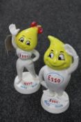 Two cast iron Esso figures,