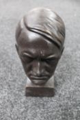 A cast iron bust of Hitler