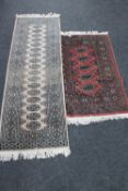 A Bokhara rug and a runner (2)