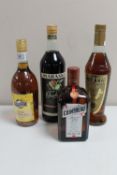 Four bottles of alcohol - 70cl Cointreau, 70cl Metaxa,