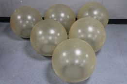 Ten plastic globe lights