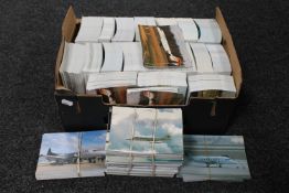 A large collection of postcards relating to aircraft