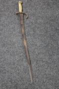 A French Chassepot sword bayonet