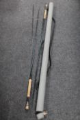 Two Greys two-piece 9'6" fly fishing rods in a hard carry case