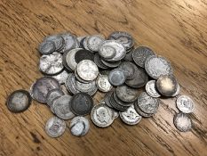 A collection of pre 1920 silver coins,