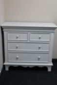 A contemporary Country Corner four drawer chest