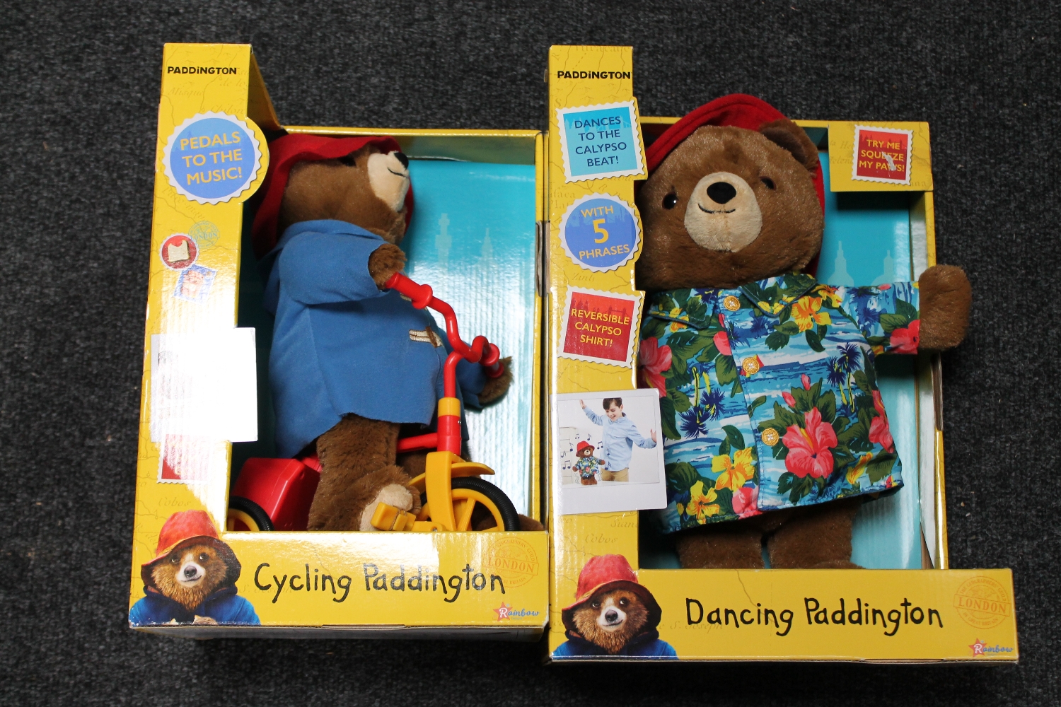 Two boxed Paddington bears;