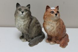 Two Beswick figures of cats