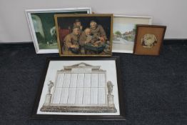 An oak framed WWI Memorial,